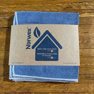 Norwex Face and Body Cloths Set of 3 in Denim NWT